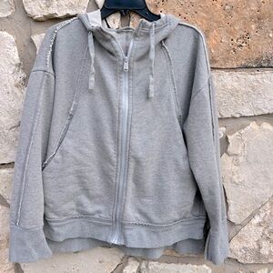 Free People Movement Gray Full Zip Hoodie Jacket Size small